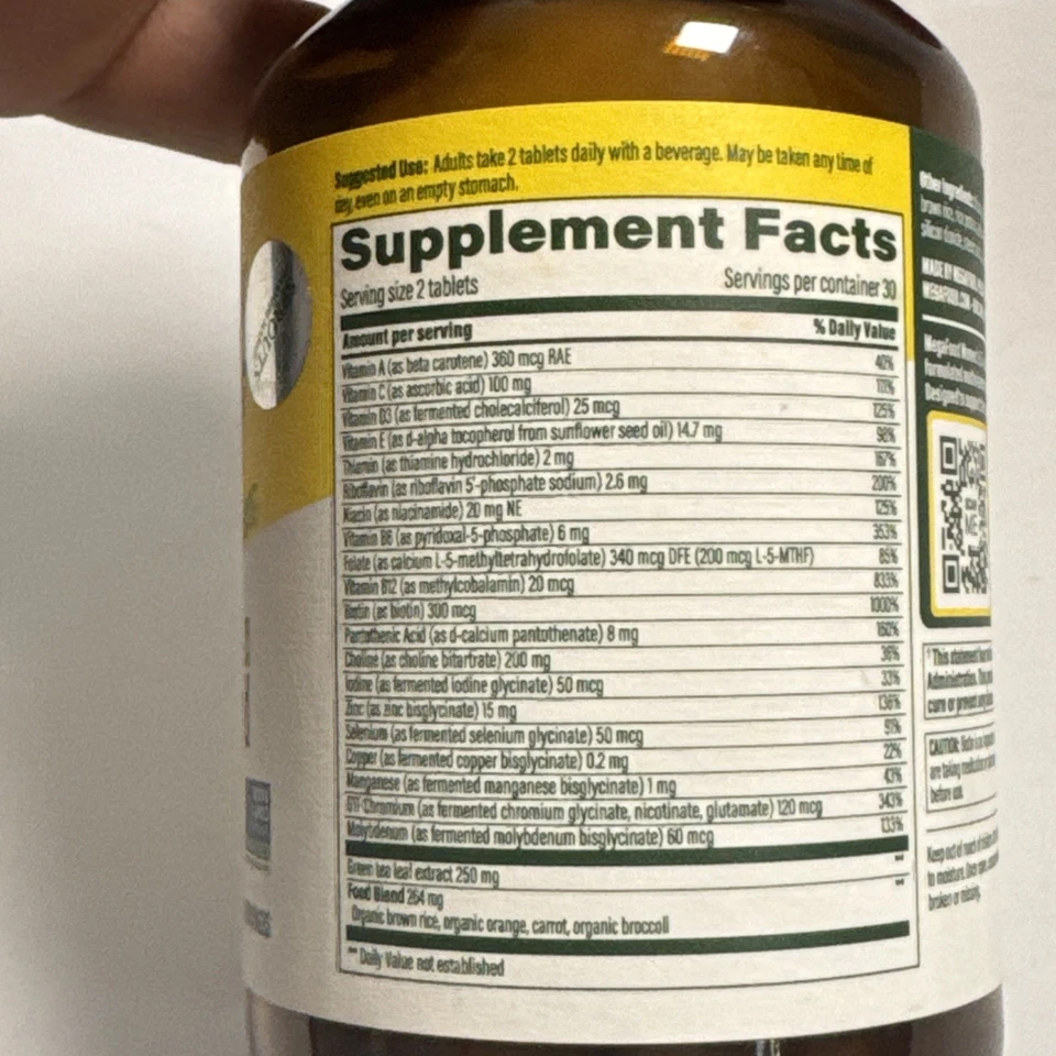 MegaFood Mujer 55+ Multivitamínico Avanzado 60 Tabs 04/2027 Sellado Foto 3 de 4