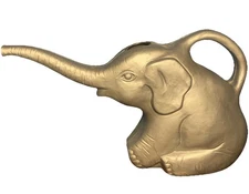 VINTAGE 1996 ELEPHANT WATERING CAN Union Products 2 Qt Silver/Gray 90s Blow Mold