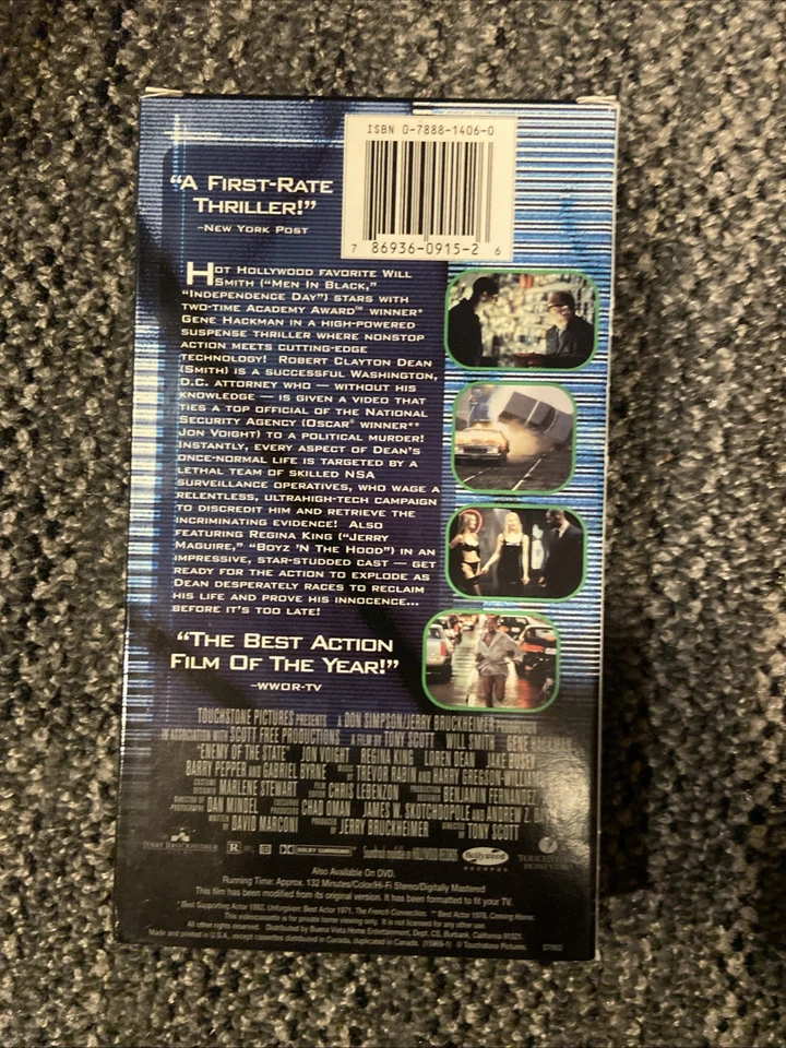 Enemy of the State (VHS, 1999) Will Smith - Image 2 of 4