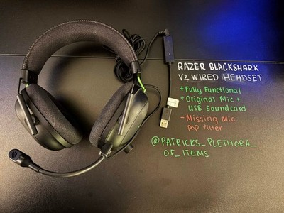 *NO POP FILTER* Razer BlackShark V2 Gaming Headset - 3.5mm Audio Jack & USB DAC