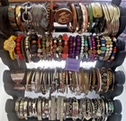 Vintage Costume MOD Jewelry Lot 4lbs+  Bracelets Silver Tone Monet Erimish Spade