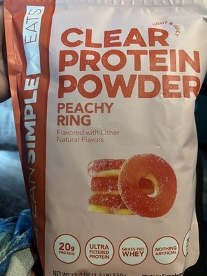 Clean Simple Eats Clear Whey Protein Isolate Peachy Ring 19.4oz