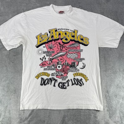 The Nothing Personal T-Shirt Men's L White Welcome To Los Angeles Don't Get Lost