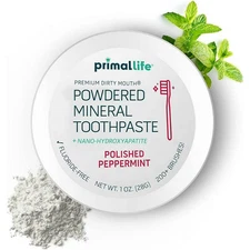 Primal Life Organics- Dirty Mouth Toothpowder, Tooth Cleaning Peppermint 1 oz