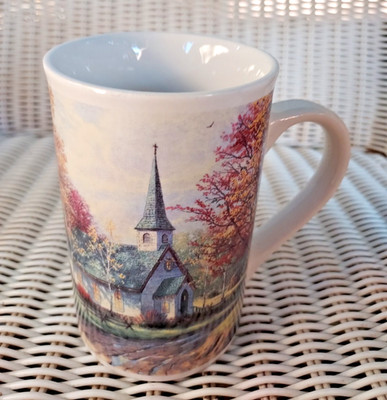 Vtg Thomas Kincade Mug The Aspen Chapel 2001 Designpac Inc EUC