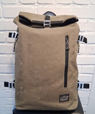 Manhattan Portage Harbor Canvas Brown Backpack Roll-Top Water Resistant