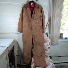 Vintage Carhartt 996QZ Coveralls Size 42 Distressed Workwear Patina USA Made