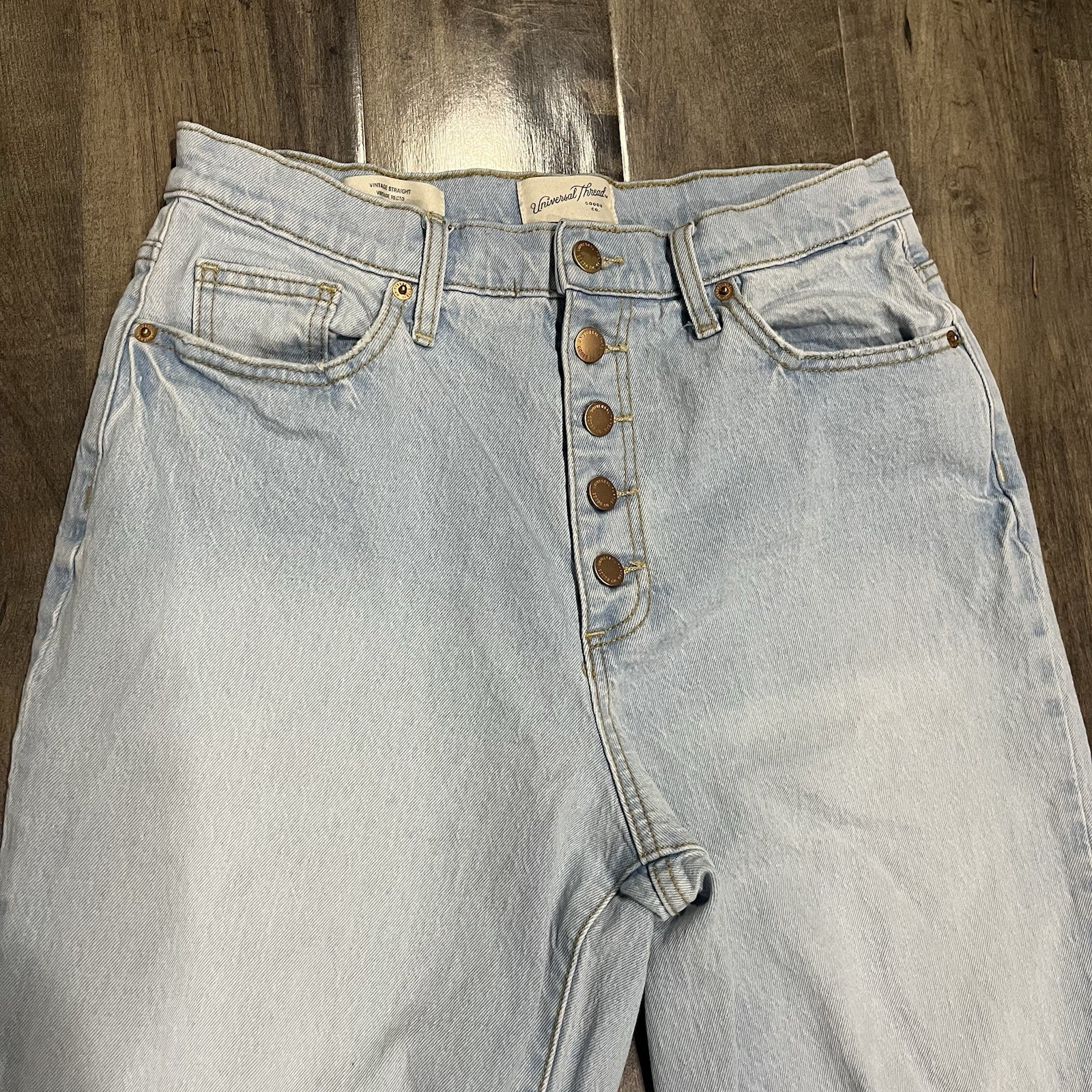 Universal Thread High Rise Button Fly Vintage Str… - image 4