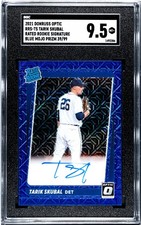2021 Donruss Optic Tarik Skubal BLUE MOJO PRIZM /99 AUTO SGC 9.5 RC