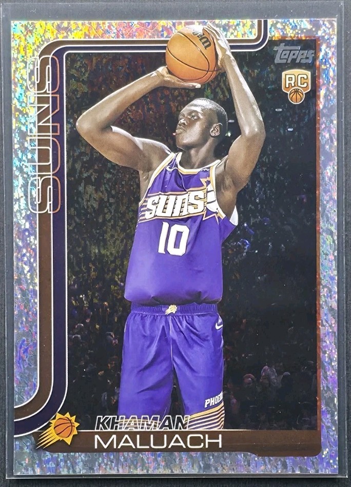 2025-26 Topps Basketball Khaman Maluach #210 Silver Sand Glitter Foil
