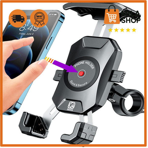 Motorrad Handyhalterung 360 Grad Drehbar Lenker 4-7 Zoll Halter Smartphone-image