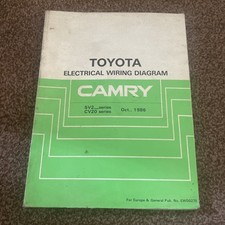 Toyota Camry SV20 SV21 CV20 Electrical Wiring Diagram Manual OCT 1986