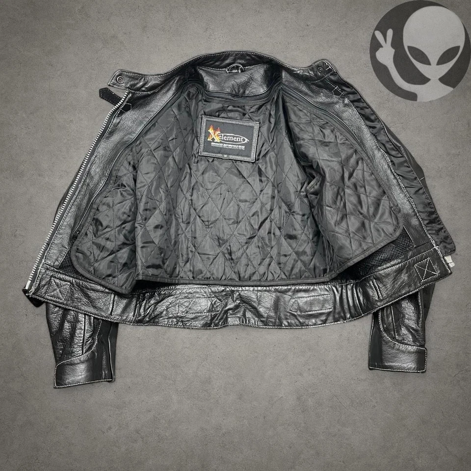 X element Leather Biker Jacket Medium Black Women's - Image 4 of 4