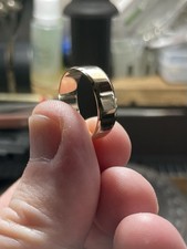 9ct Yellow Gold Unisex Wedding Band Ring Bevel Edge Beautiful Ring Hallmark N1/2