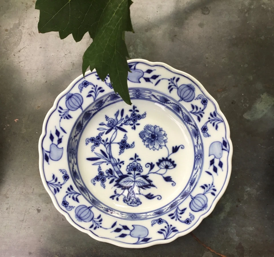 Meissen Porzellan 3 x tiefe Teller  D 20cm Krummschwerter 1825-1924 T2 - Bild 4 von 4