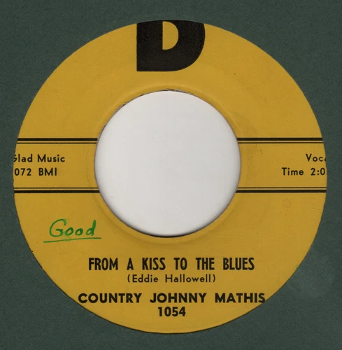 HILLBILLY BOP - COUNTRY JOHNNY MATHIS - From A Kiss To The Blues - D RECORDS