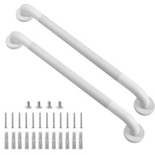 Shower Grab Bar, 2 Pack 24 Inch White Bathroom Grab Bar, 1.25" Diameter 304 S...