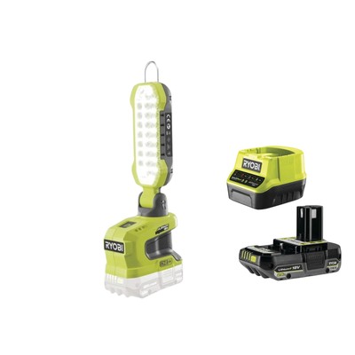 Ryobi R18ALP-0 Taschenlampen-Akku, 18 V, ONE+, 18 LEDs, 900 Lumen, 6 m, 5700 K,