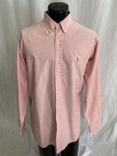 Ralph Lauren Dress Shirt Men s 16.5x36/37 Yarmouth Peach Long Sleeve Button Down