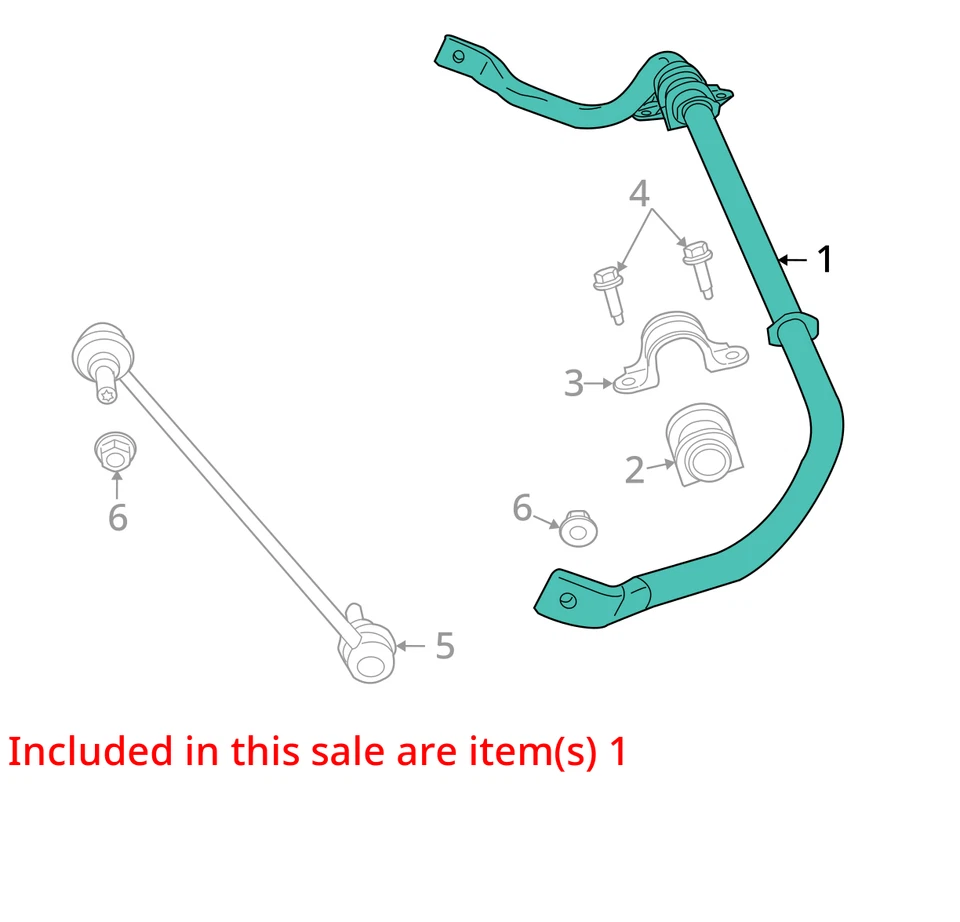 Volkswagen Routan 2011 tracción delantera barra estabilizadora OEM 134 k millas - LKQ376310165 Foto 4 de 4