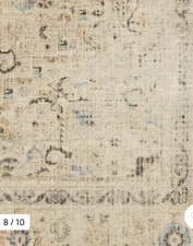 Ruggable Rug 8x10  Kamran Ivory Opal Flatwoven Washable 