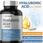 Hyaluronic Acid with MSM | 1000 mg | 120 Capsules | Non-GMO Supplement