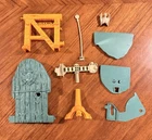 Vtg Masters Universe He-Man Action Figure Castle Grayskull Parts Lot MOTU
