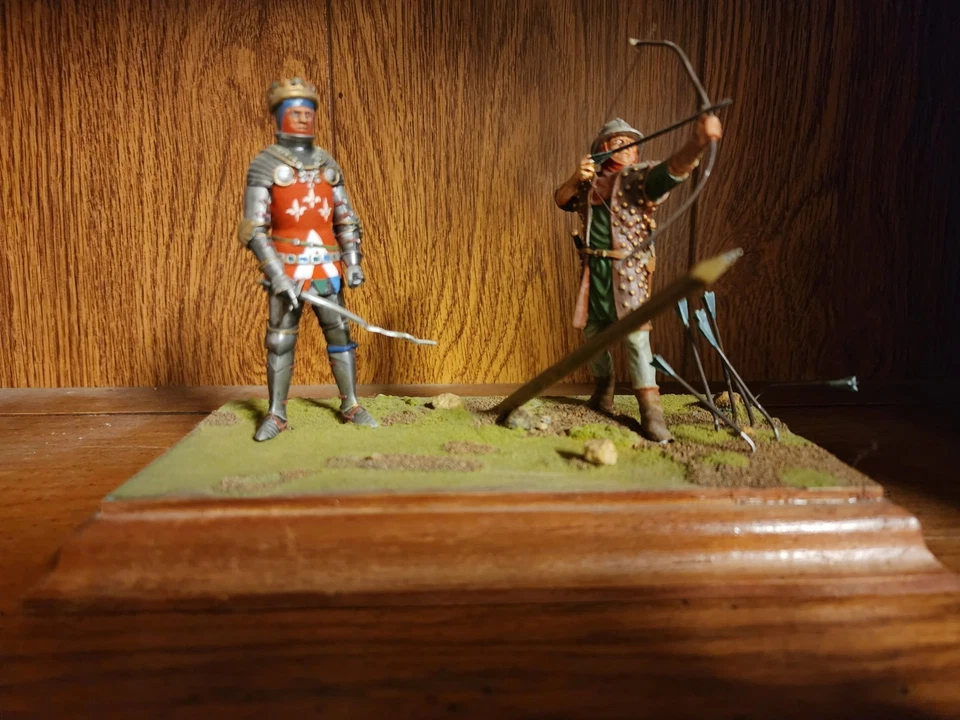 Caballero y soldado de plomo pintado profesionalmente vintage 1977 con arco y flecha Foto 2 de 4