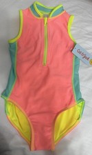 Cat  Jack 6/6X Swimsuit 1 Piece UPF 50 Lined Protection New With Tags
