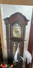 Home Trends Full-Size Wooden Grandfather Clock Cherry Finish Westminster Chime