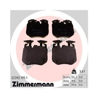 Zimmermann 22392.195.1 Bremsbelagsatz Scheibenbremse Vorderachse FüR Bmw