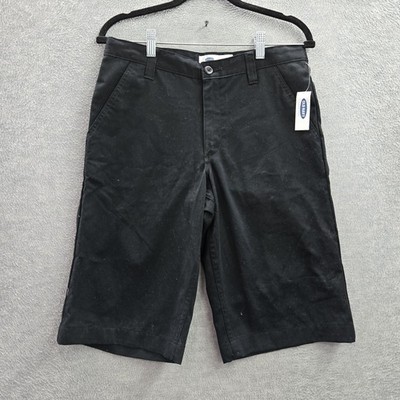 Old Navy Women Shorts 18 Black Bermuda Twill Button 12'' Inseam NWT