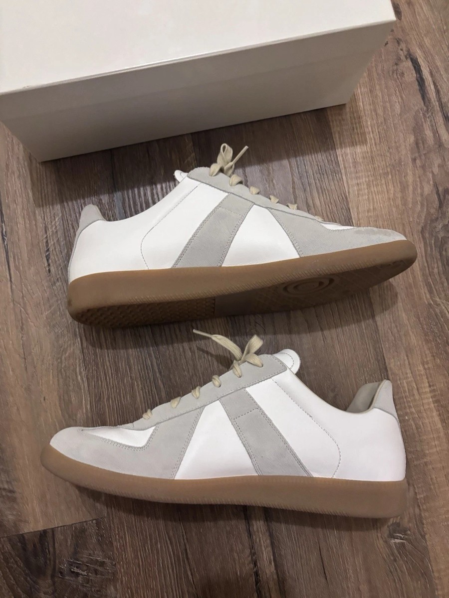 Maison Margiela GAT Sneakers White Gray Men 14 47 Suede Leather