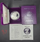 Lot Of 9 American Silver Eagle Proof Bullion All With COA & BOX 87,90,91,93-98