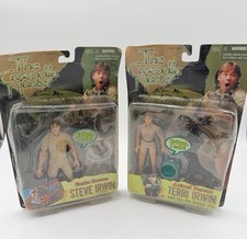 Steve Irwin Crocodile Hunter Action Figures Lot of 2 Talking Figures Sealed Rare