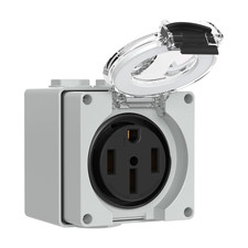 50 Amp Power Outlet Box,Nema 14-50R Outlet 125/250Volt Weatherproof Outdoor Rece