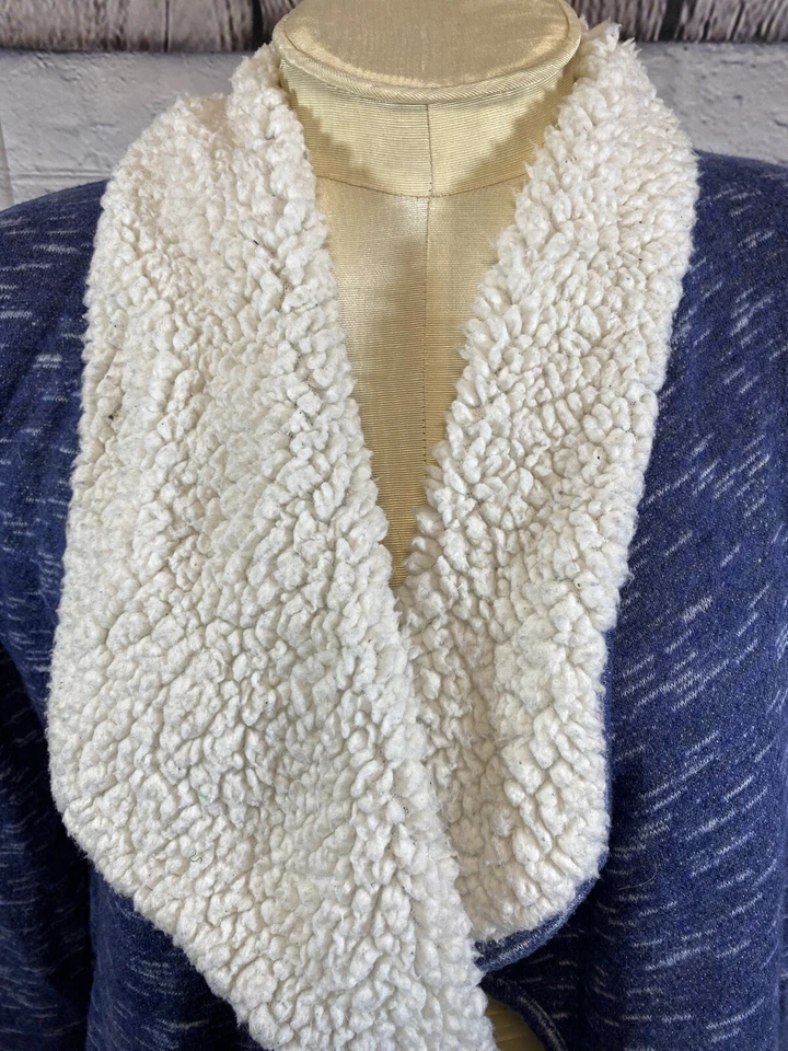 Sudadera polar envolvente azul té verde para mujer talla S Foto 2 de 4