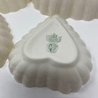Belleek Trinket Dish Heart Shaped Yellow Iridescent 4th Mark Green Set of 4 — photo 4