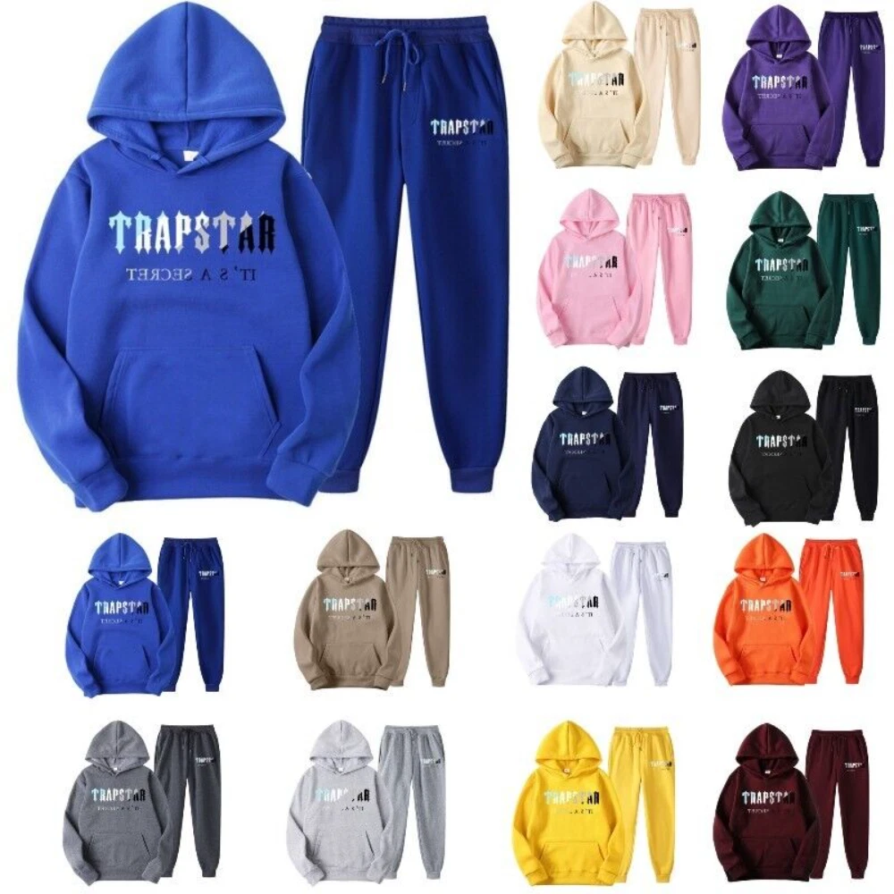 Trapstar-chándal con capucha para hombre y mujer, Sudadera con