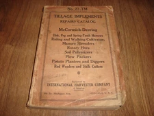 International Harvester Tillage Implements Repair Catalog 27-TM