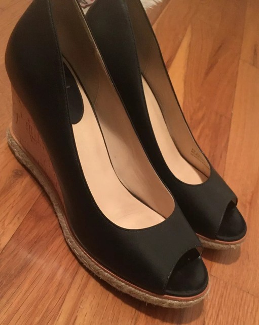 cole haan peep toe wedge