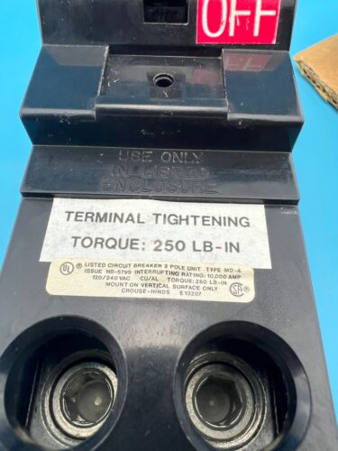 Murray Crouse-Hinds 200 Amp 2 Pole MD-A Circuit Breaker MD2200 240VAC *BRAND NEW - Picture 9 of 9