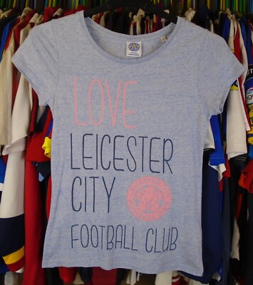 LOVE LEICESTER CITY FOOTBALL CLUB COTTON T-SHIRT TOP WOMENS SMALL - Main Image