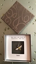 bee necklace sterling