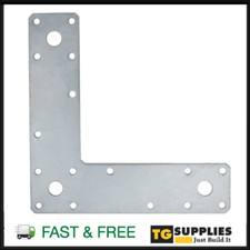 Heavy Duty Galvanised Flat Corner Plate L Shape 90 Degree Right Angle Bracket Me
