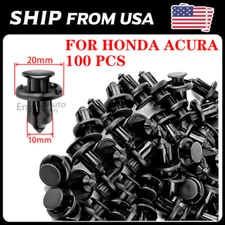 10mm Bumper Clips Retainer Auto Car Rivets Fastener Fender Push 100Pc For Honda