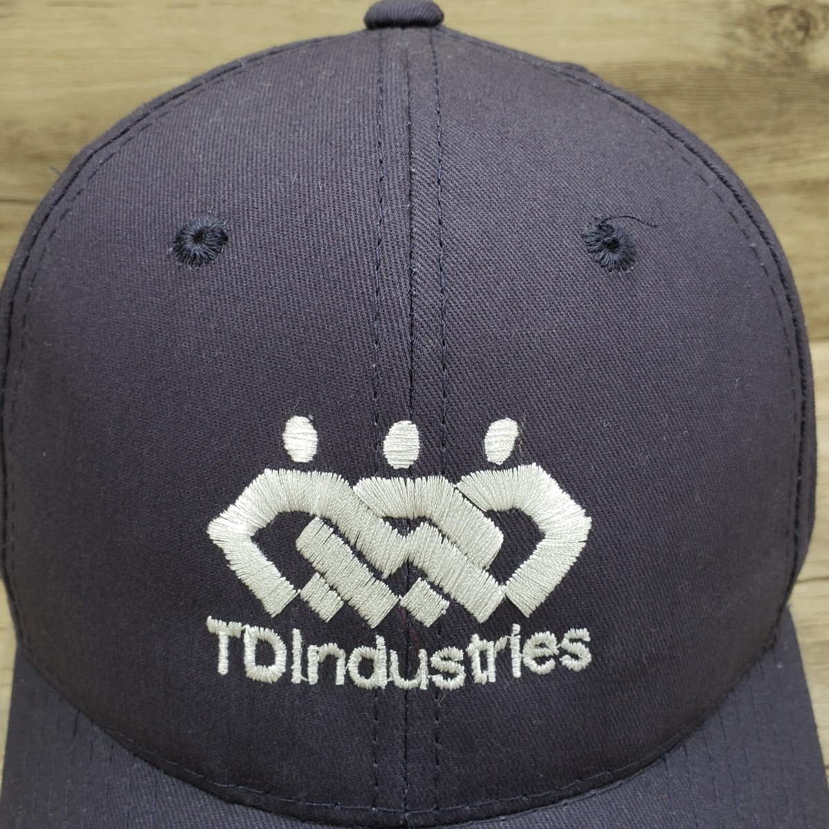 TDIndustries Hat Cap Strap Back Spell Out Logo Gray USA