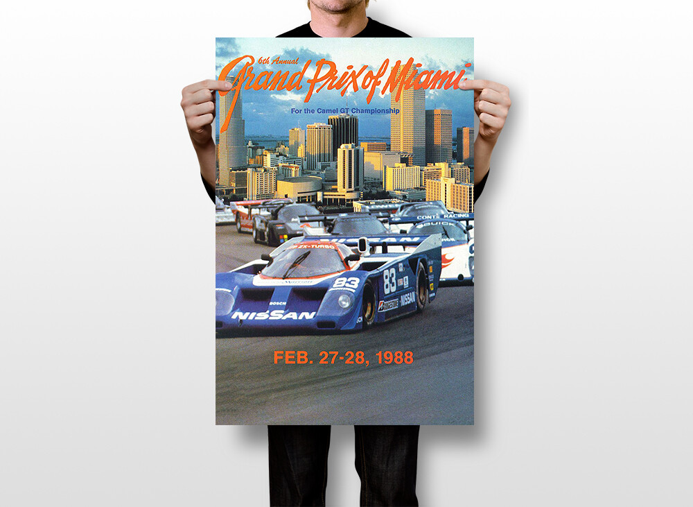 Gp Miami Racing Nissan Camel Gt 1988 Vintage Wall Art Home
