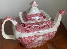 Masons Vista Pink Ironstone Transferware Teap...