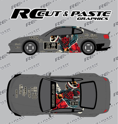 1/10 and 1/24 Scale RC Drift Livery - Raijin(Thunder God)